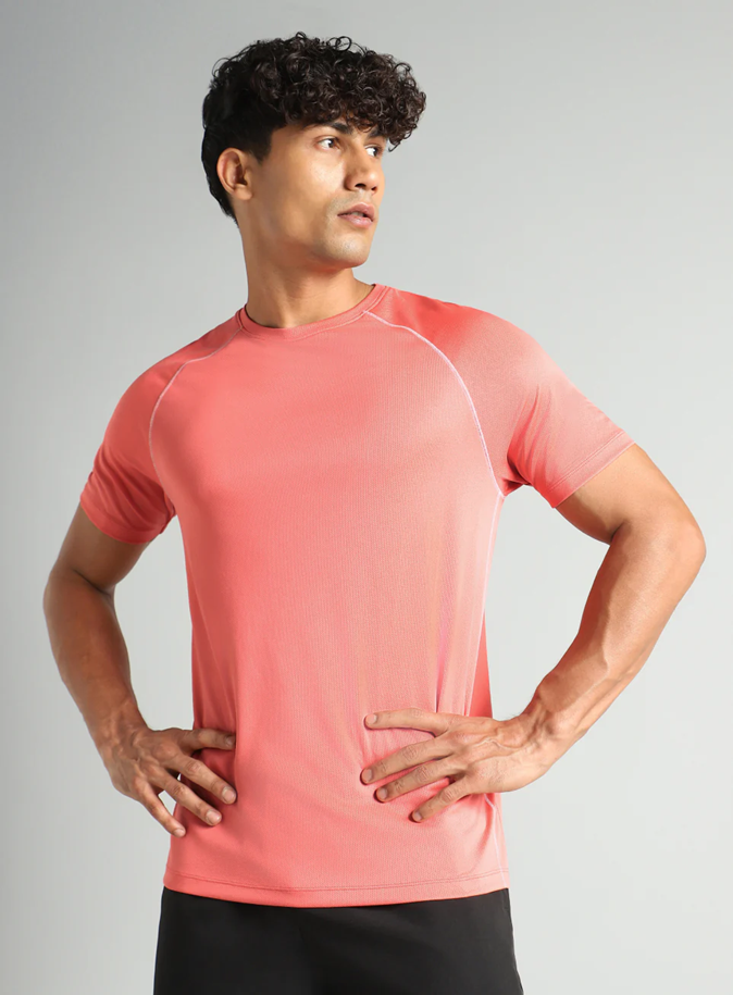 Men’s Coral Daily Performance Workout T-Shirt