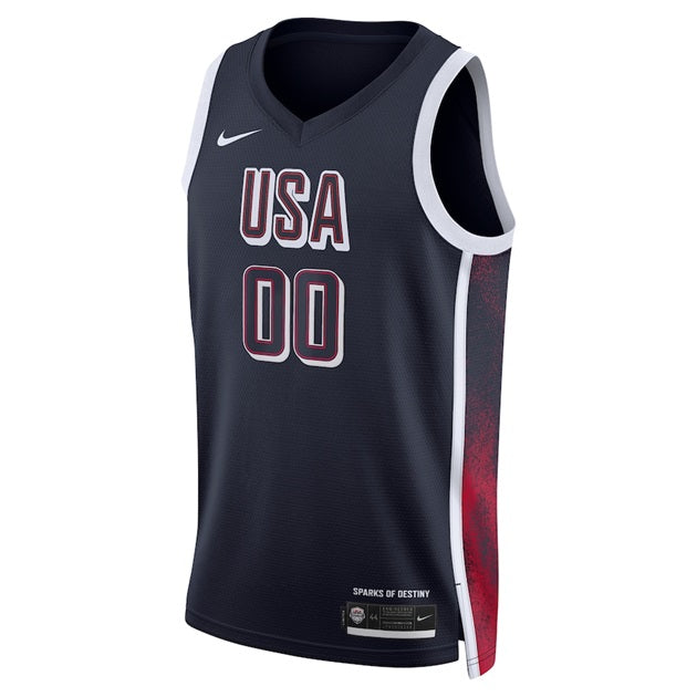 DUNK Sports High Quality Customize USA Basketball Men’s National Team 2024 Limited Edition Fan Game Jersey - Navy