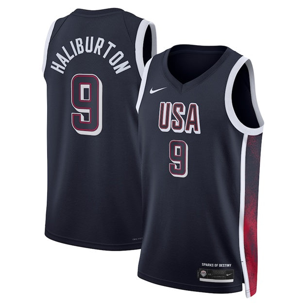 KODYSPORTS Premium Basketball Tyrese Haliburton USA Men’s National Team 2024 Limited Edition Fan Game Jersey
