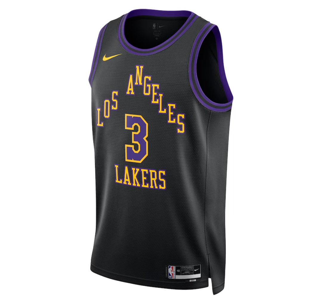 KODYSPORTS Premium Basketball Anthony Davis Los Angeles Lakers 2023-24 City Edition Fan Game Jersey