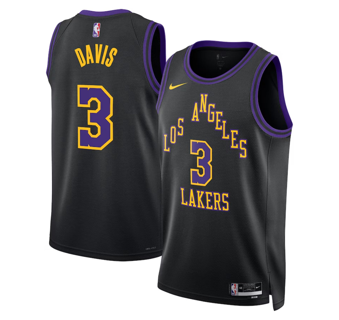 KODYSPORTS Premium Basketball Anthony Davis Los Angeles Lakers 2023-24 City Edition Fan Game Jersey