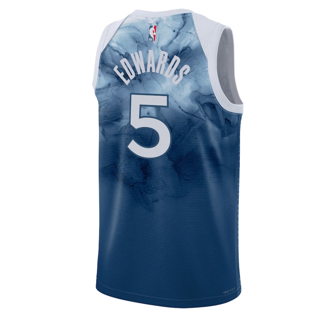 KODYSPORTS Premium Basketball Anthony Edwards Minnesota Timberwolves 2023-24 City Edition Fan Game Jersey