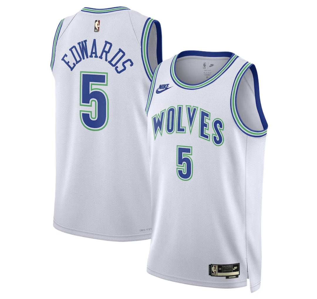 KODYSPORTS Premium Basketball Anthony Edwards Minnesota Timberwolves 2024 Classic Edition Fan Game Jersey
