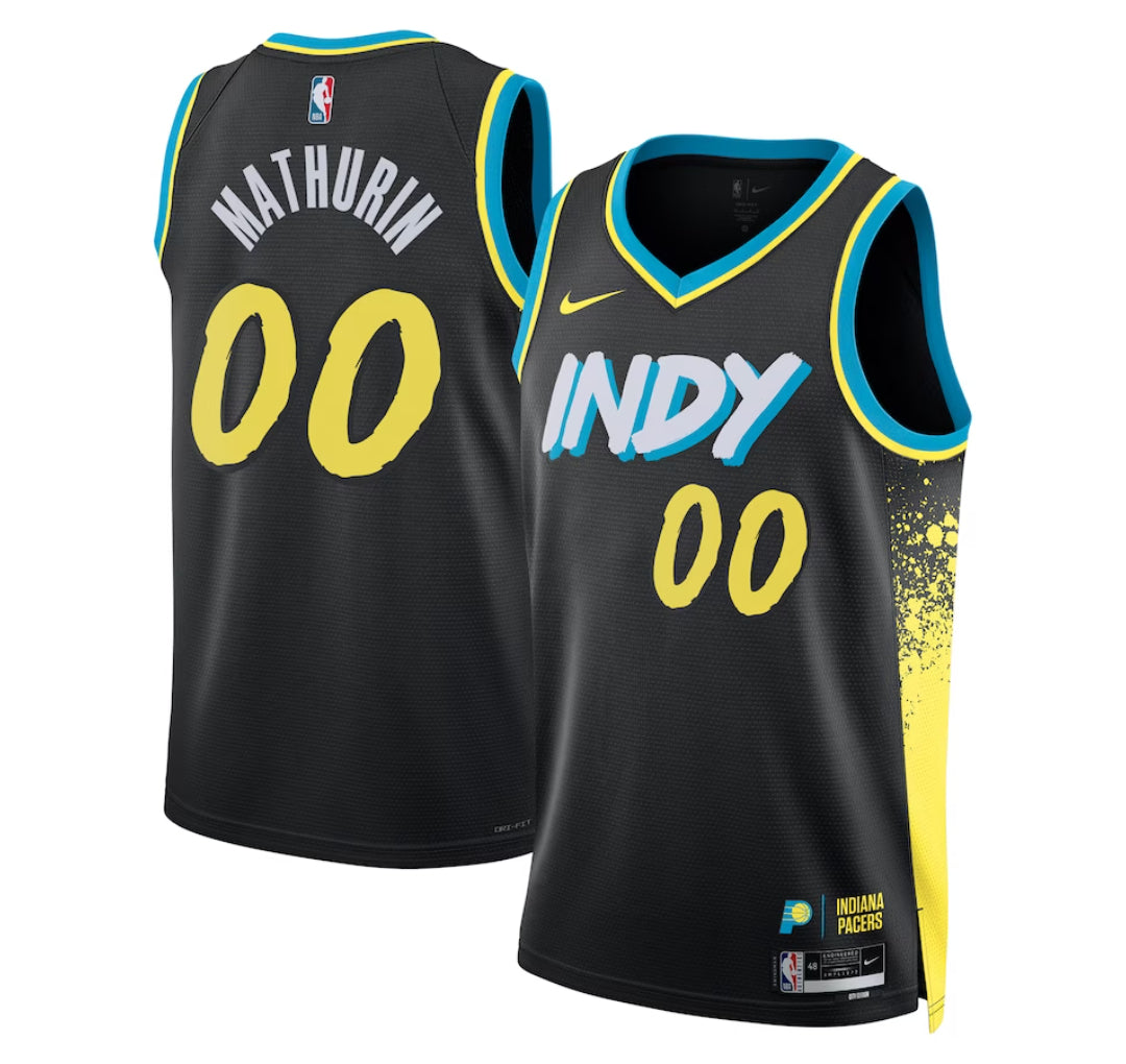 KODYSPORTS Premium Basketball Bennedict Mathurin Indiana Pacers 2023-24 City Edition Fan Game Jersey