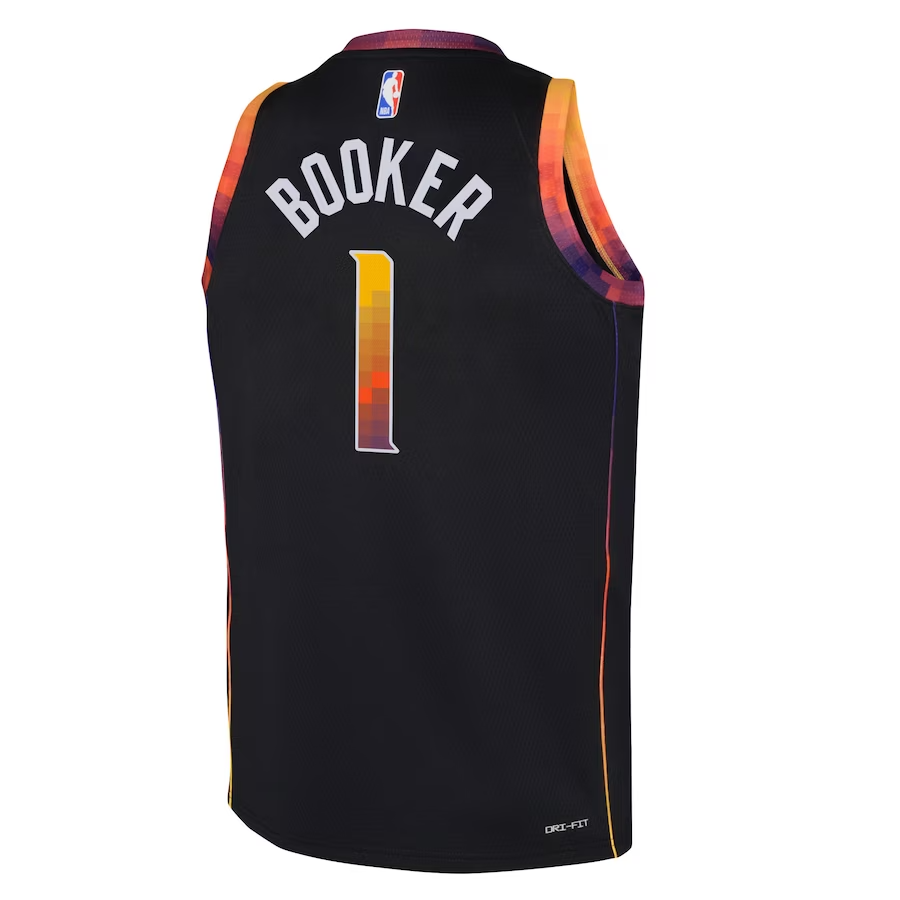 KODYSPORTS Premium Basketball Devin Booker Phoenix Suns 2023-24 Statement Edition Fan Game Jersey - Black