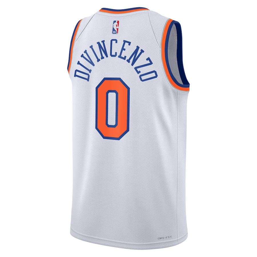 KODYSPORTS Premium Basketball Donte DiVincenzo New York Knicks 2023-24 Swingman Edition Fan Game Jersey - White