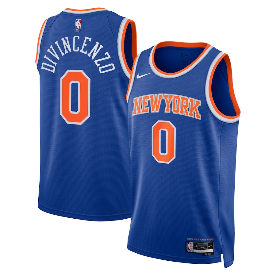 KODYSPORTS Premium Basketball Donte DiVincenzo New York Knicks 2023-24 Swingman Edition Fan Game Jersey
