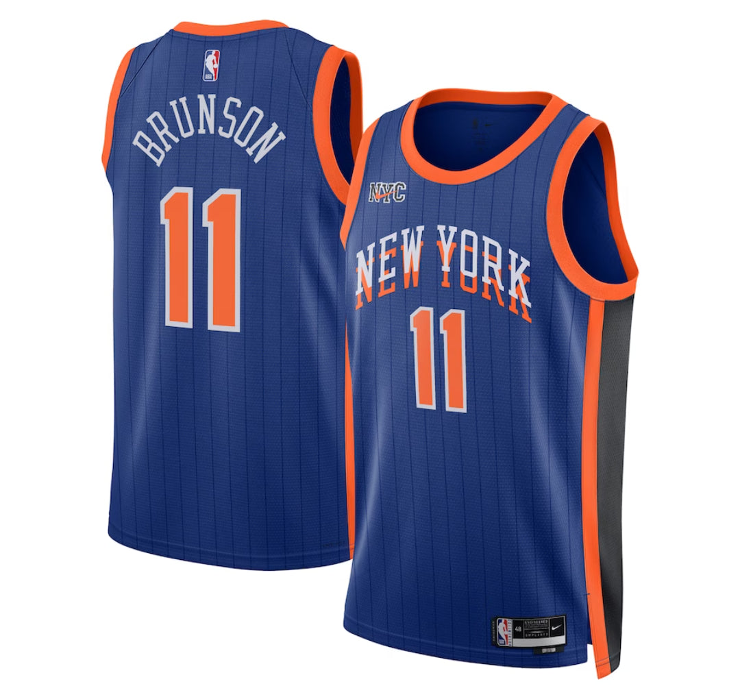 KODYSPORTS Premium Basketball Jalen Brunson New York Knicks 2023-24 City Edition Fan Game Jersey