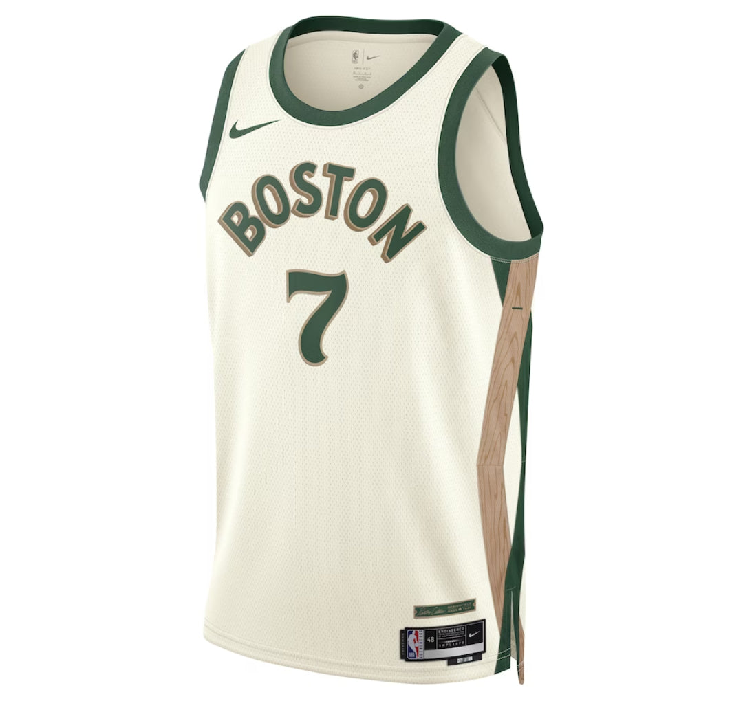 KODYSPORTS Premium Basketball Jaylen Brown Boston Celtics 2024 City Edition Fan Game Jersey