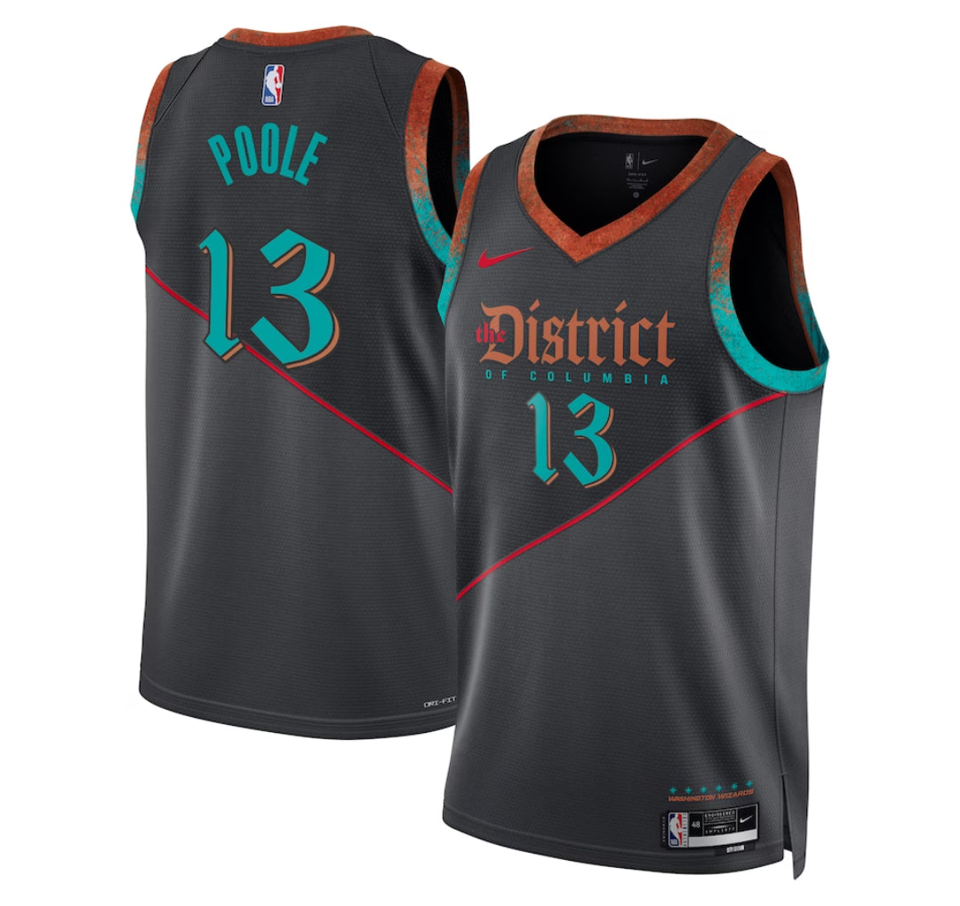 KODYSPORTS Premium Basketball Jordan Poole Washington Wizards 2023-24 City Edition Fan Game Jersey