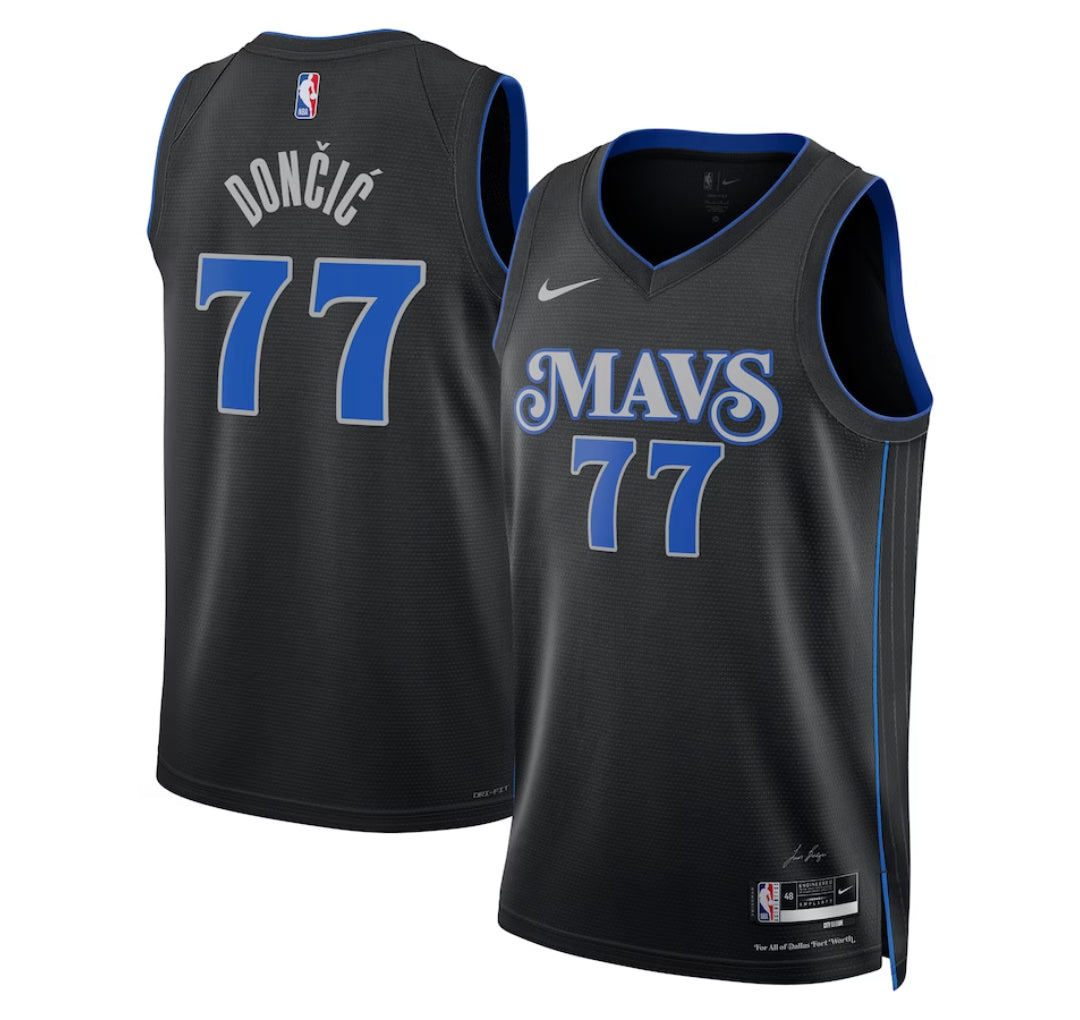 KODYSPORTS Premium Basketball Luka Doncic Dallas Mavericks 2023-24 City Edition Fan Game Jersey