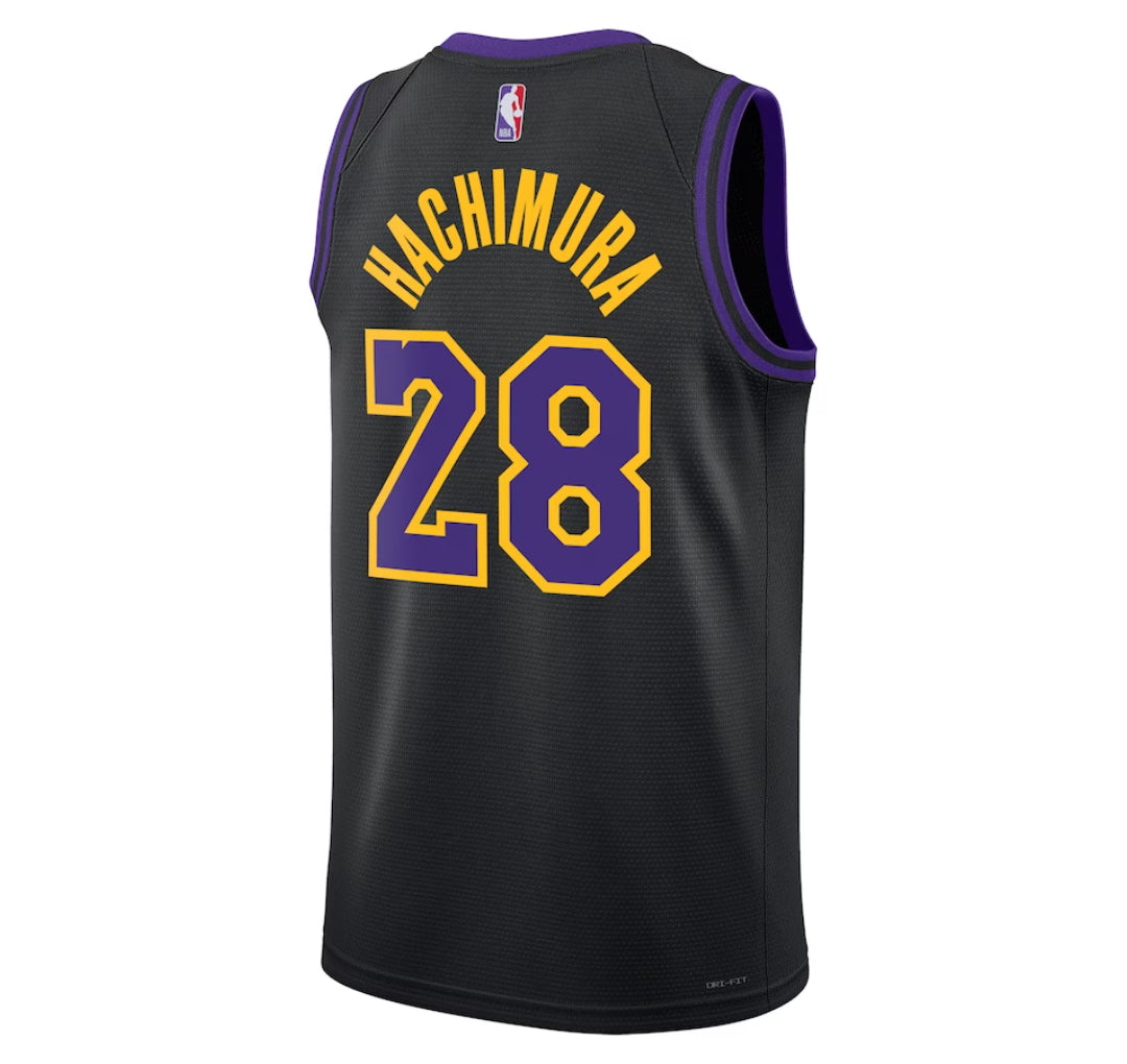 KODYSPORTS Premium Basketball Rui Hachimura Los Angeles Lakers 2023-24 City Edition Fan Game Jersey