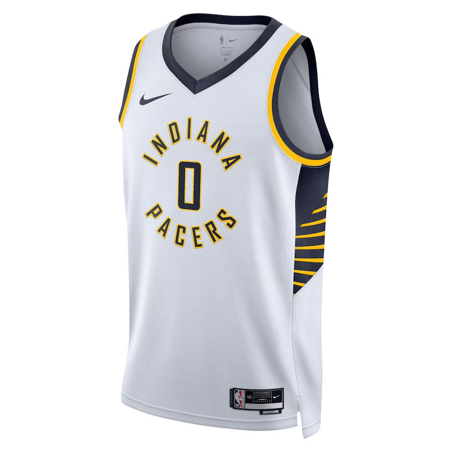 KODYSPORTS Premium Basketball Tyrese Haliburton Indiana Pacers 2023-24 Swingman Edition Fan Game Jersey - White