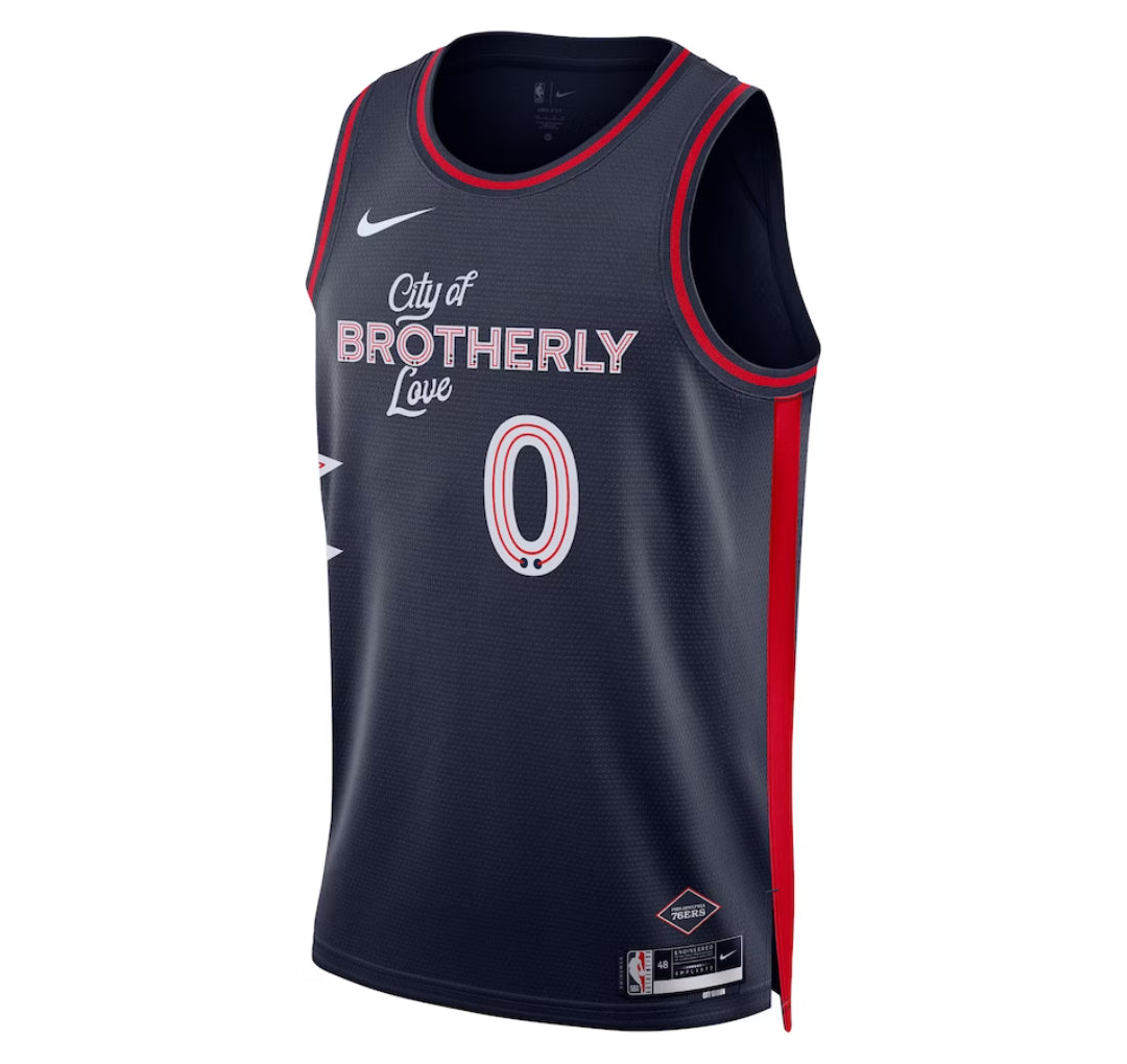 KODYSPORTS Premium Basketball Tyrese Maxey Philadelphia 76ers 2023-24 City Edition Fan Game Jersey