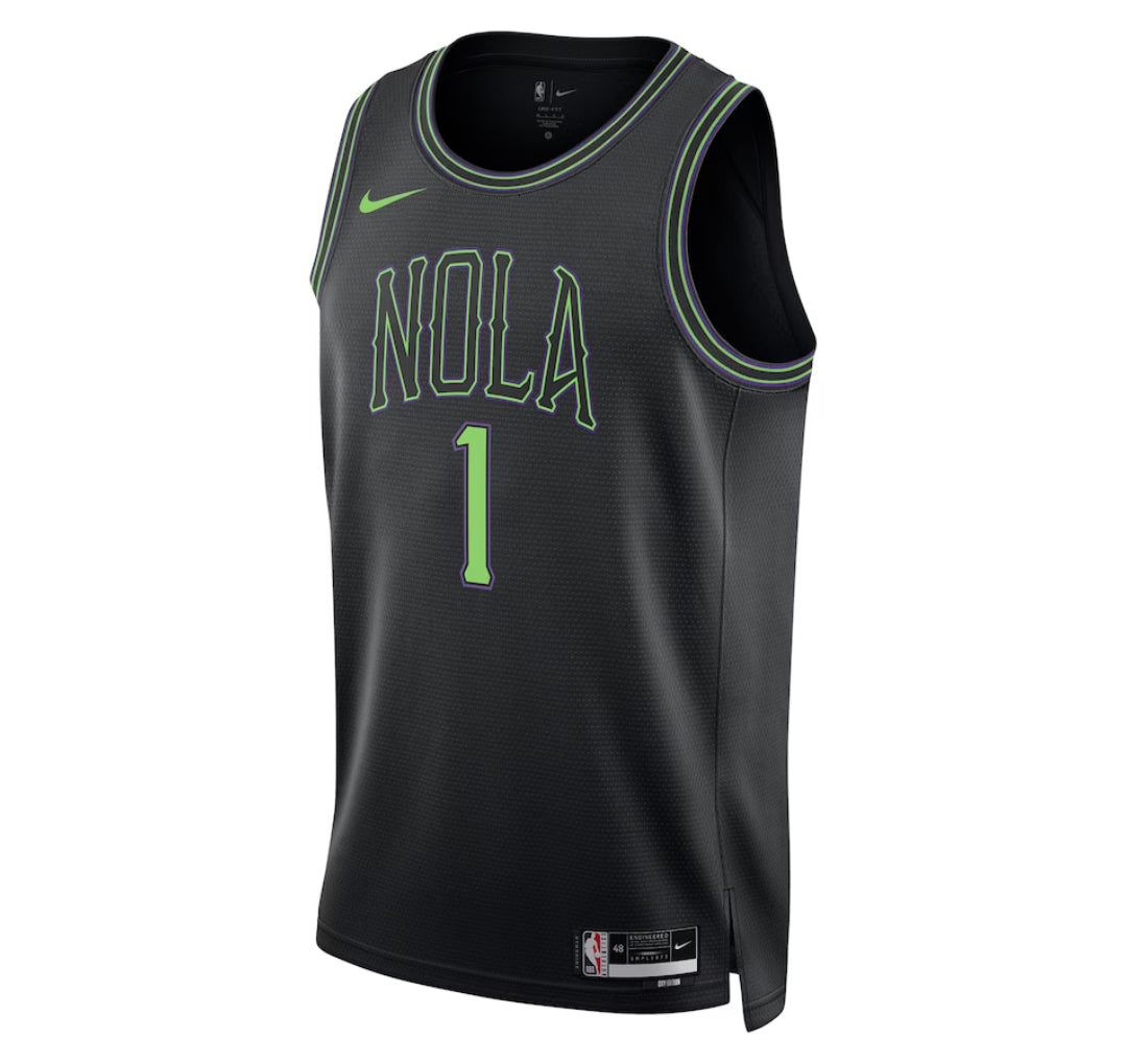 KODYSPORTS Premium Basketball Zion Williamson New Orleans Pelicans 2023-24 City Edition Fan Game Jersey