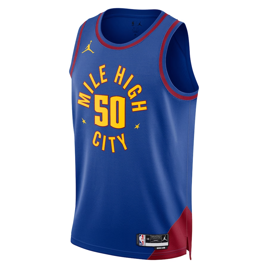 KODYSPORTS Premium Basketball Aaron Gordon Denver Nuggets 2023-24 Statement Edition Fan Game Jersey - Blue