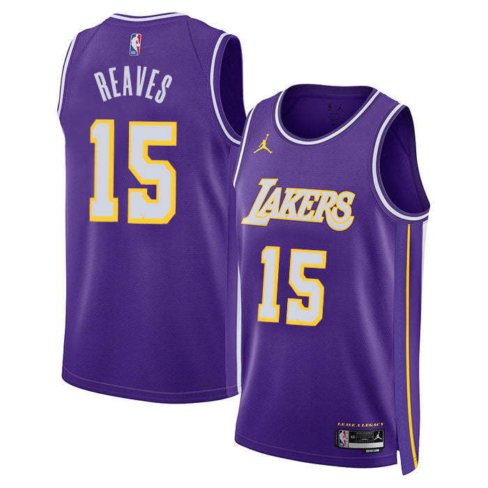 KODYSPORTS Premium Basketball Austin Reaves #15 Los Angeles Lakers Statement Edition Fan Support Team Jersey - Purple