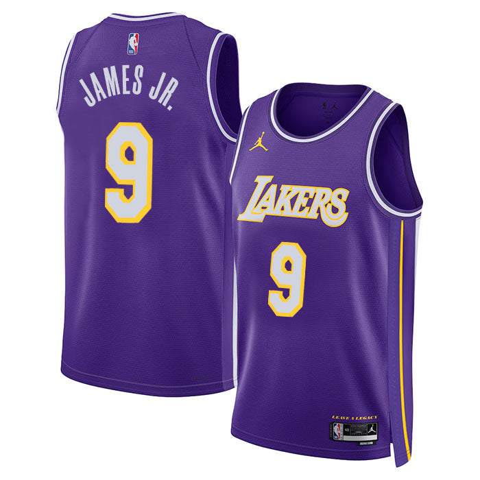 KODYSPORTS Premium Basketball Bronny James Jr. #9 Los Angeles Lakers Statement Edition Fan Support Team Jersey - Purple