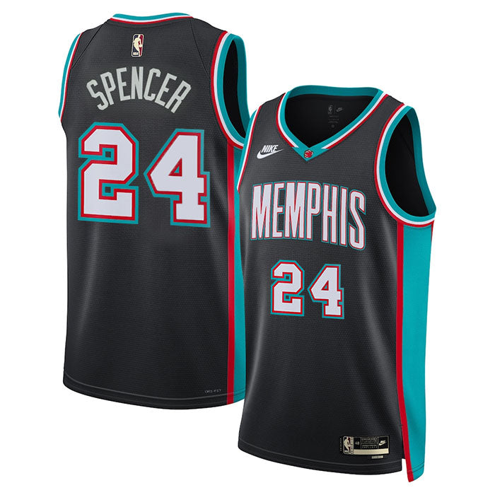 KODYSPORTS Premium Basketball Cam Spencer #24 Memphis Grizzlies Classic Edition Fan Support Team Jersey - Black