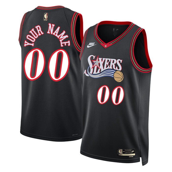 KODYSPORTS Premium Basketball Customize Philadelphia 76ers Classic Edition Fan Support Team Jersey - Black