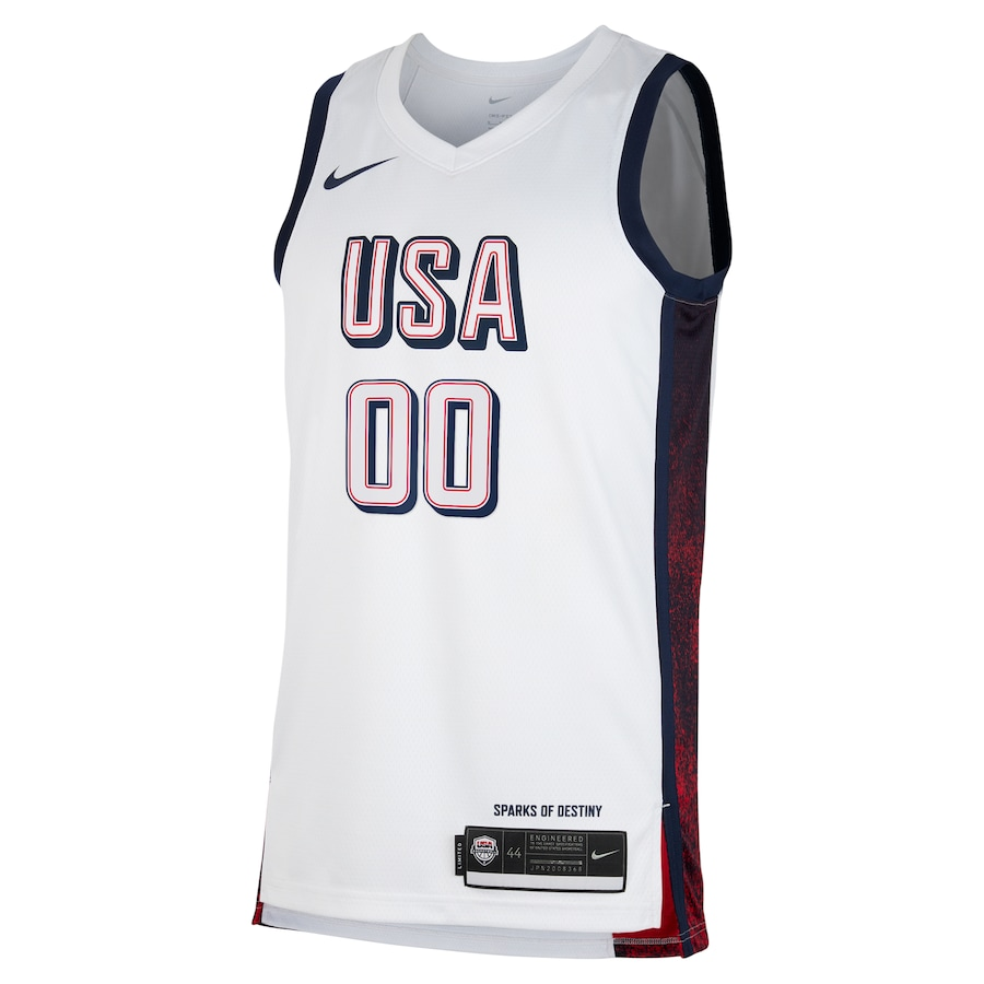 KODYSPORTS Premium Basketball Customize USA Men’s National Team 2024 Match Edition Fan Game Team Jersey - White