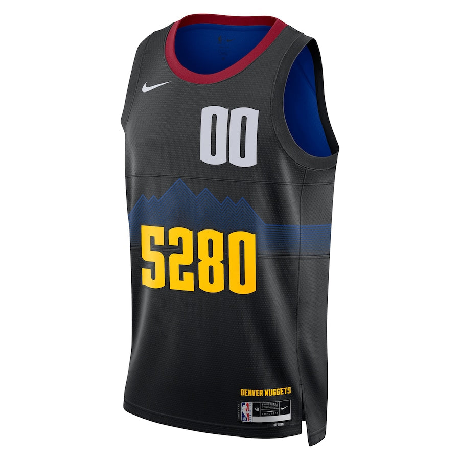 KODYSPORTS Premium Basketball Denver Nuggets Unisex 2023/24 Custom Swingman Jersey - Black - City Edition