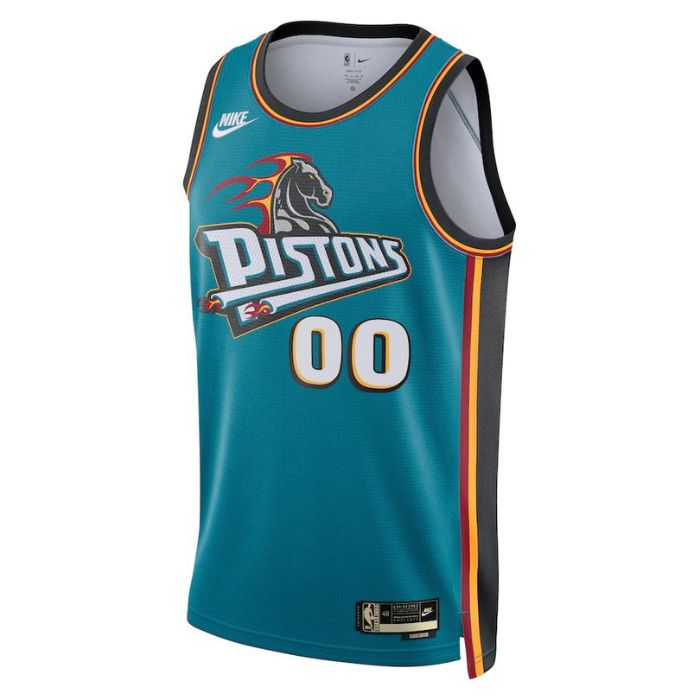 KODYSPORTS Premium Basketball Detroit Pistons Unisex 2023/24 Custom Swingman Pro Custom Jersey - Classic Edition - Teal