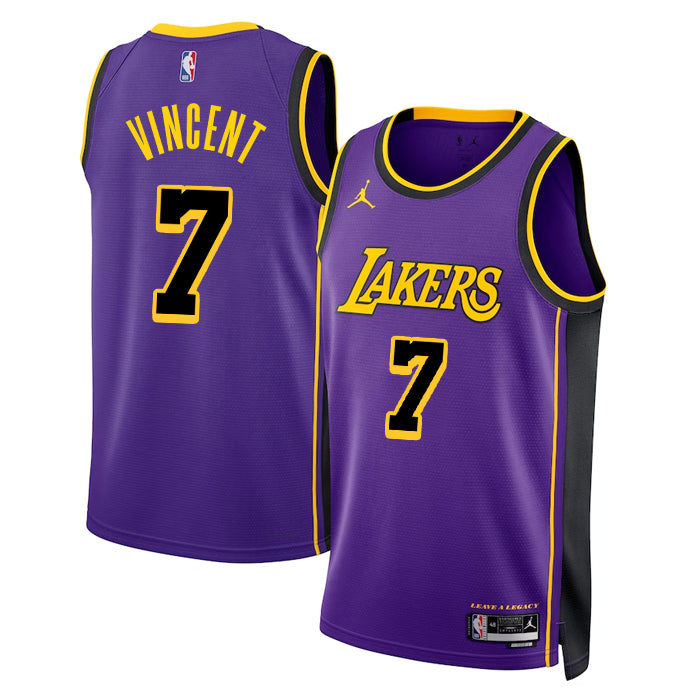 KODYSPORTS Premium Basketball Gabe Vincent Los Angeles Lakers 2024 Statement Edition Fan Support Team Jersey – Purple
