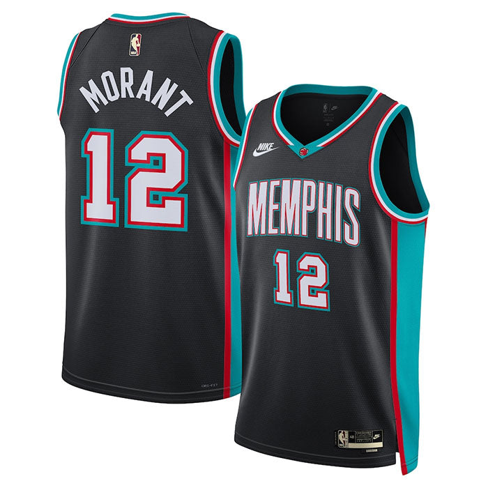 KODYSPORTS Premium Basketball Ja Morant #12 Memphis Grizzlies Classic Edition Fan Support Team Jersey - Black