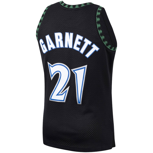 KODYSPORTS Premium Basketball Kevin Garnett Minnesota Timberwolves Hardwood Classics Edition Fan Support Team Jersey - Black