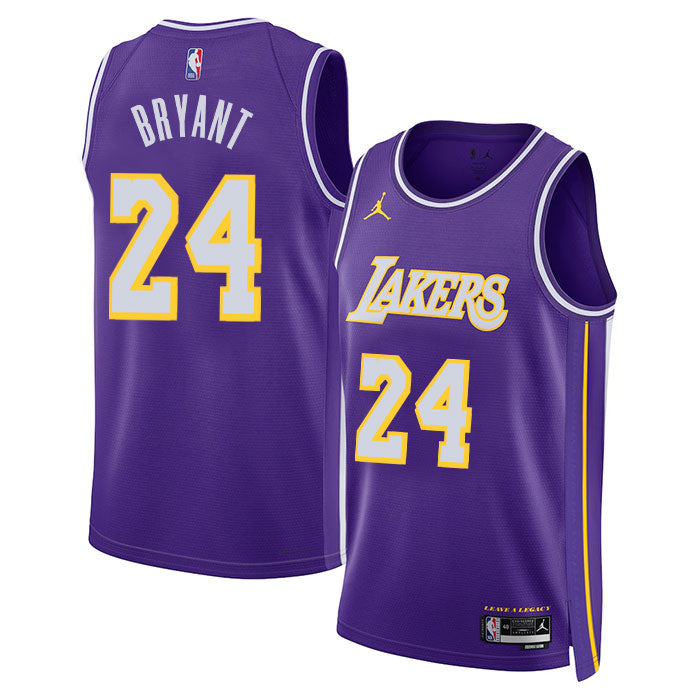 KODYSPORTS Premium Basketball Kobe Bryant #24 Los Angeles Lakers Statement Edition Fan Support Team Jersey - Purple