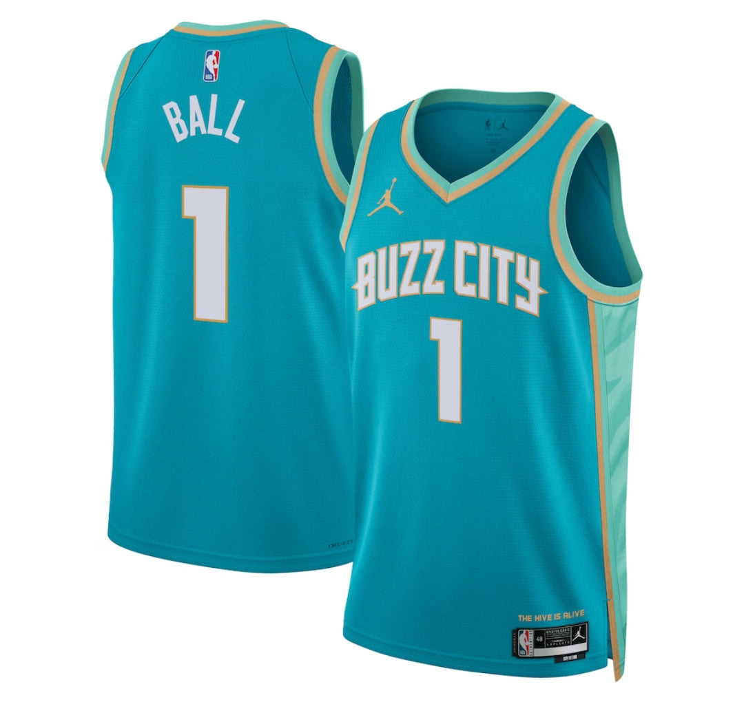 KODYSPORTS Premium Basketball LaMelo Ball Charlotte Hornets 2024 City Edition Fan Game Jersey