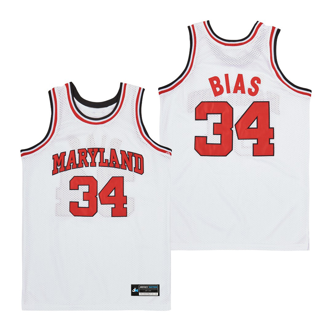 KODYSPORTS Premium Basketball Len Bias Maryland Basketball Fan Game Jersey