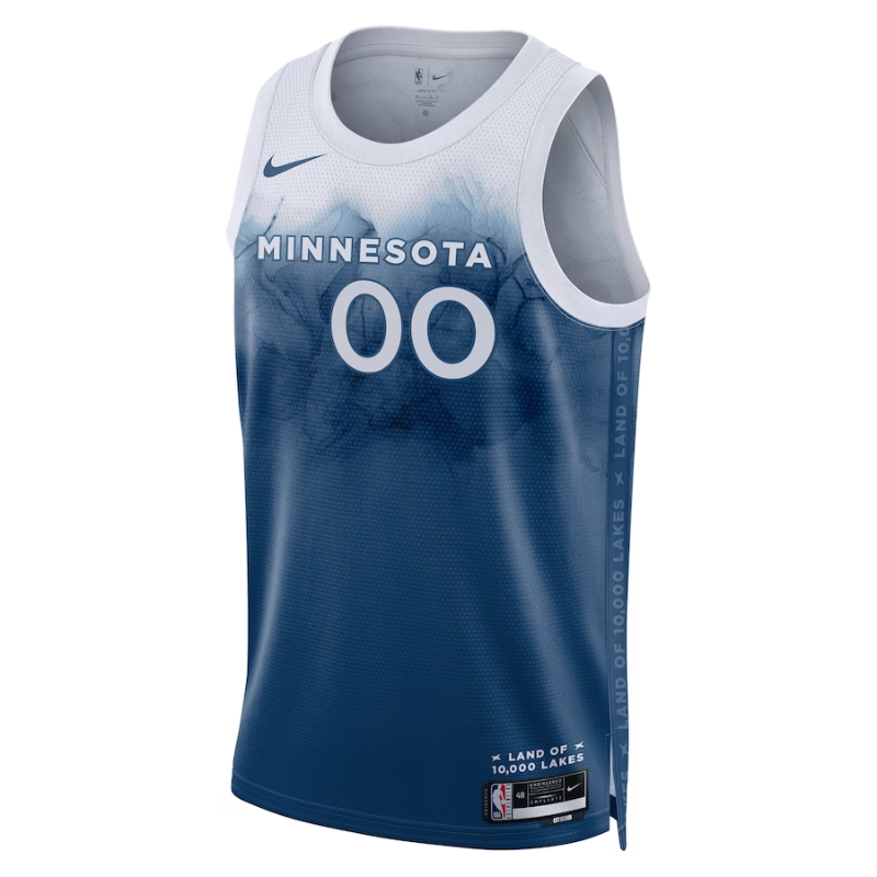 KODYSPORTS Premium Basketball Minnesota Timberwolves Unisex 2023/24 Custom Swingman Jersey - Blue - City Edition