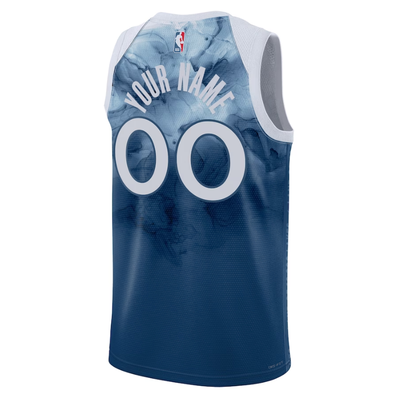 KODYSPORTS Premium Basketball Minnesota Timberwolves Unisex 2023/24 Custom Swingman Jersey - Blue - City Edition