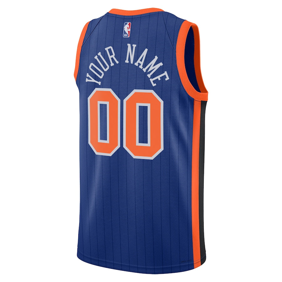 KODYSPORTS Premium Basketball New York Knicks Unisex 2023/24 Custom Swingman Jersey - Blue - City Edition