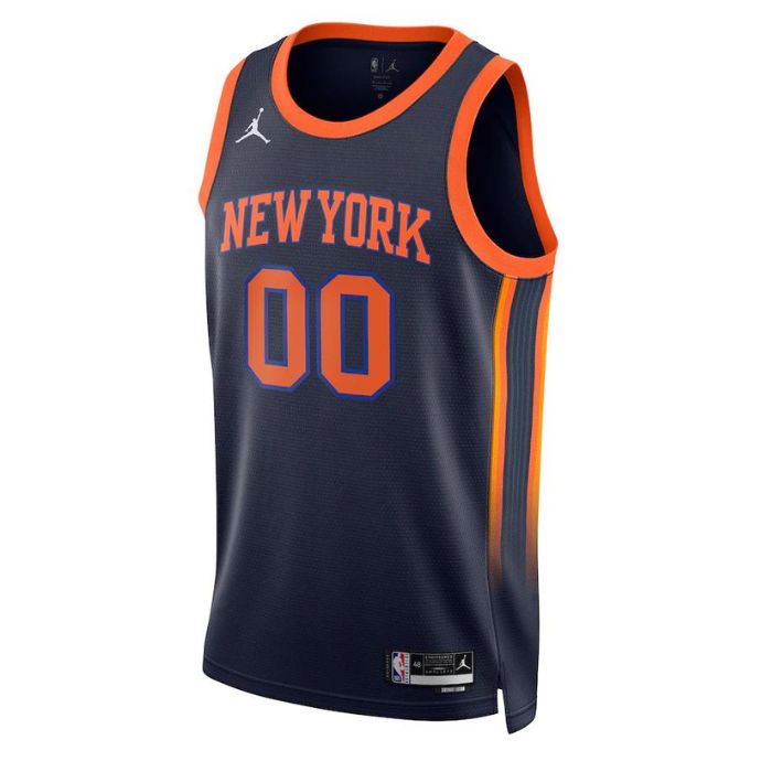 KODYSPORTS Premium Basketball New York Knicks Unisex 2023/24 Swingman Custom Jersey - Statement Edition - Navy