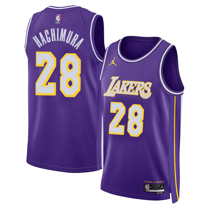 KODYSPORTS Premium Basketball Rui Hachimura #28 Los Angeles Lakers Statement Edition Fan Support Team Jersey - Purple