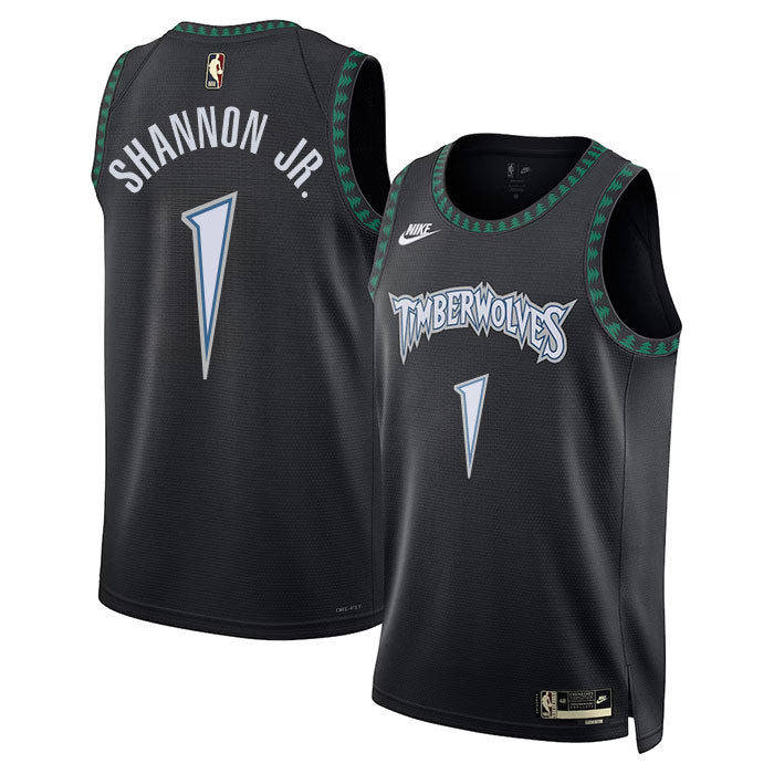 KODYSPORTS Premium Basketball Shannon Jr. #1 Minnesota Timberwolves Statement Edition Fan Support Team Jersey - Black