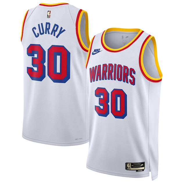 KODYSPORTS Premium Basketball Stephen Curry Golden State Warriors 2024 Classic Edition Fan Support Team Jersey - White