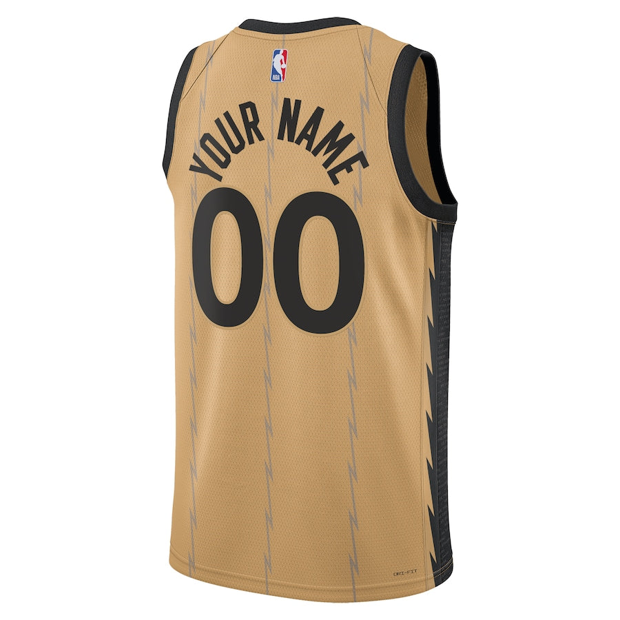 KODYSPORTS Premium Basketball Toronto Raptors Unisex 2023/24 Custom Swingman Jersey - Gold - City Edition