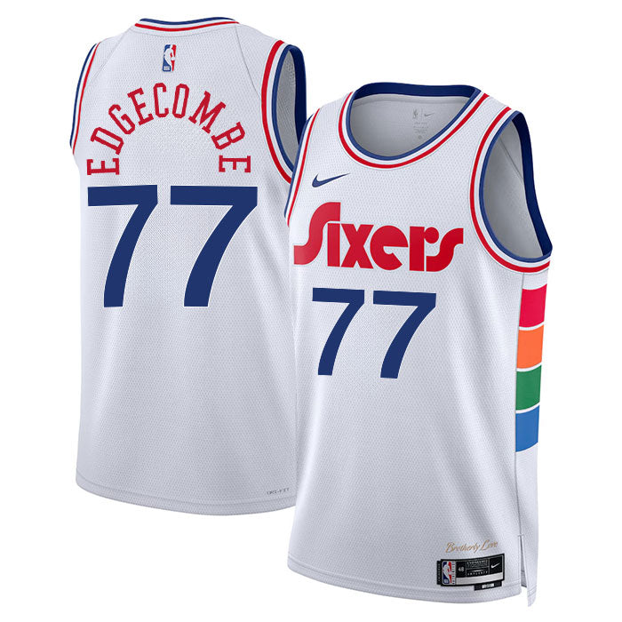KODYSPORTS Premium Basketball VJ Edgecombe #77 Philadelphia 76ers City Edition Fan Support Team Jersey - White