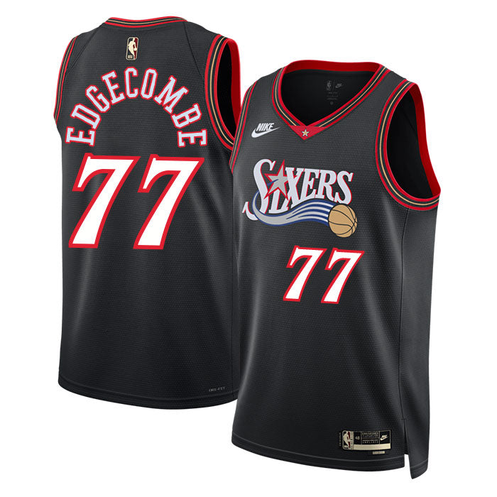 KODYSPORTS Premium Basketball VJ Edgecombe #77 Philadelphia 76ers Classic Edition Fan Support Team Jersey - Black