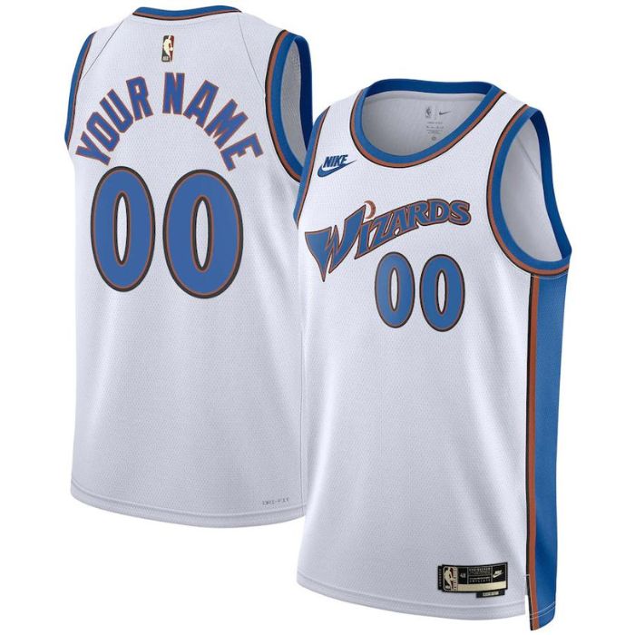 KODYSPORTS Premium Basketball Washington Wizards Unisex 2023/24 Custom Swingman Pro Jersey - Classic Edition - White