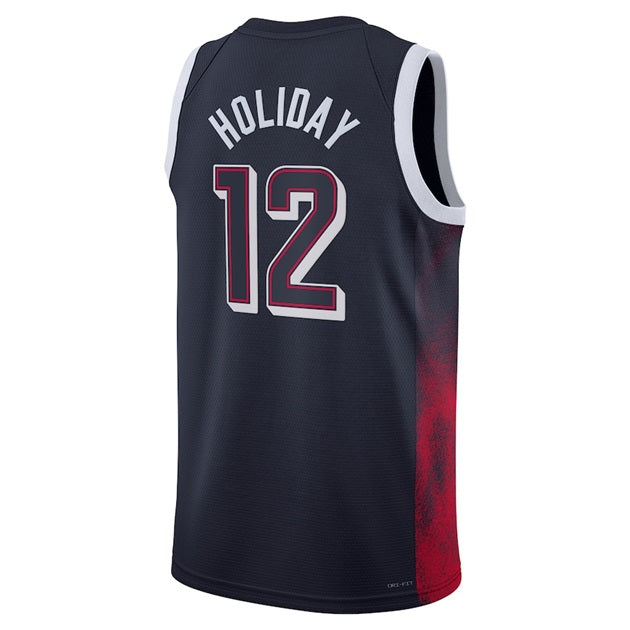 KODYSPORTS Premium Basketball Jrue Holiday USA Men’s National Team 2024 Limited Edition Fan Game Jersey - Navy