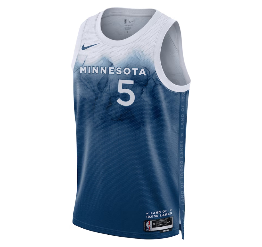 KODYSPORTS Premium Basketball Anthony Edwards Minnesota Timberwolves 2023-24 City Edition Fan Game Jersey