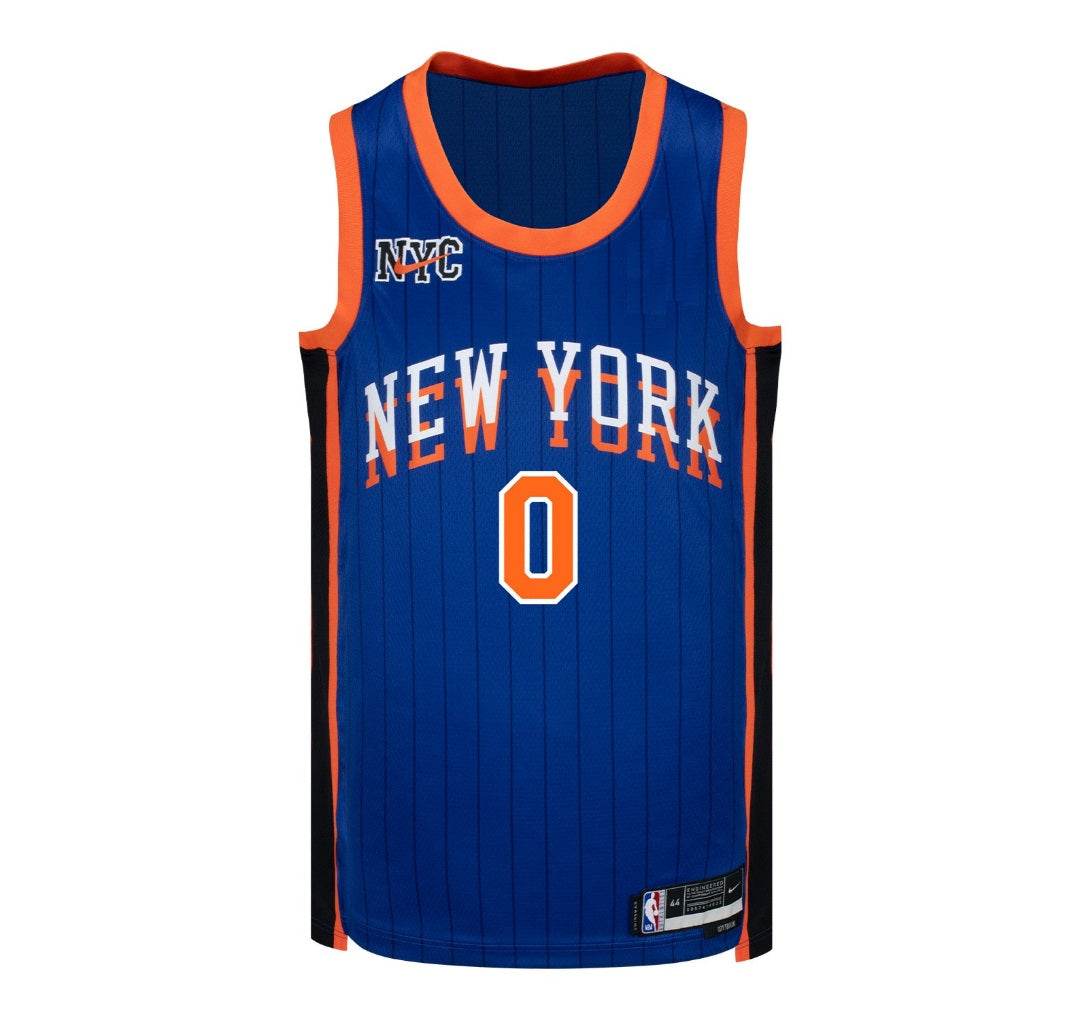 KODYSPORTS Premium Basketball Donte DiVincenzo New York Knicks 2023-24 City Edition Fan Game Jersey