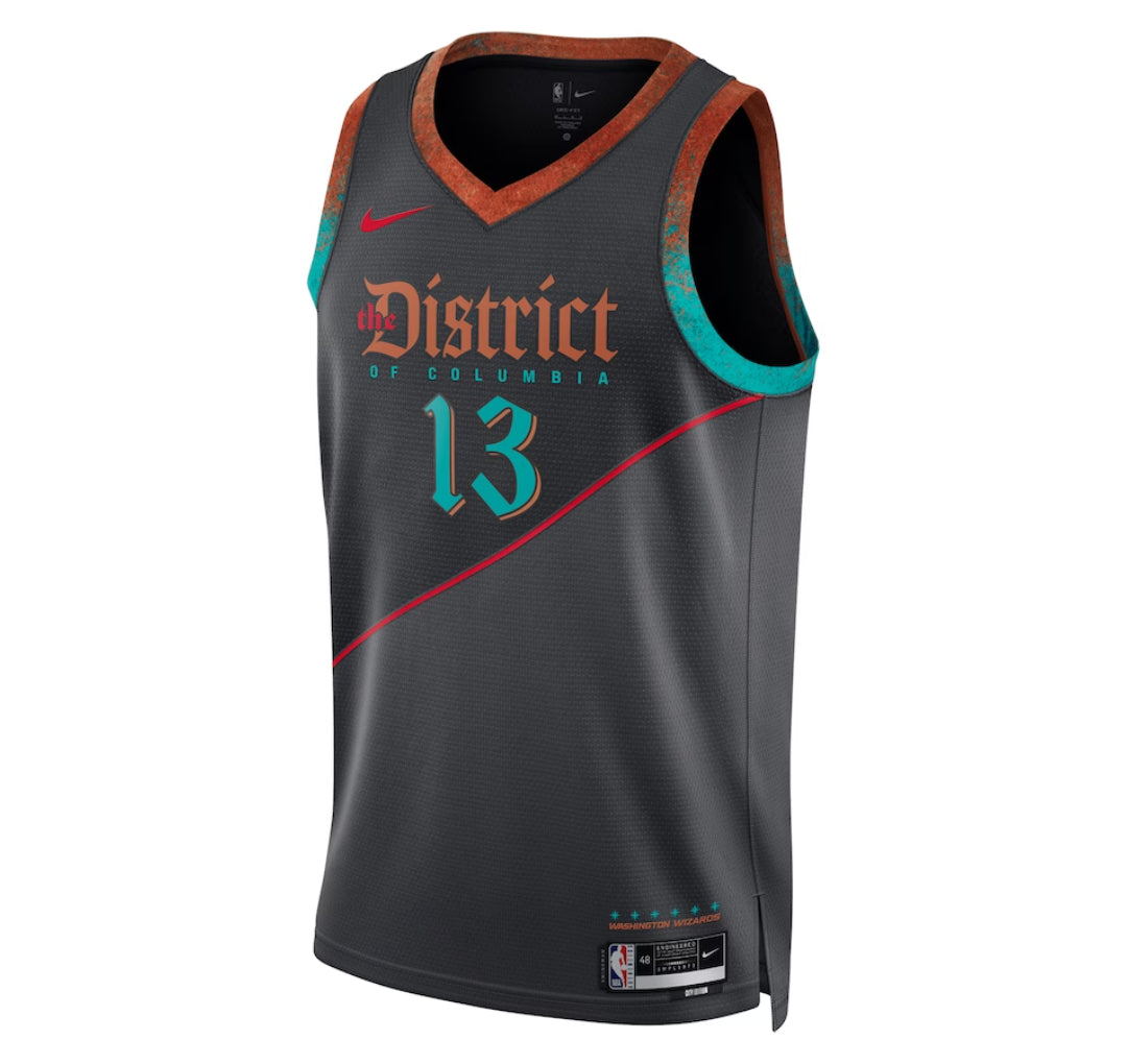 KODYSPORTS Premium Basketball Jordan Poole Washington Wizards 2023-24 City Edition Fan Game Jersey
