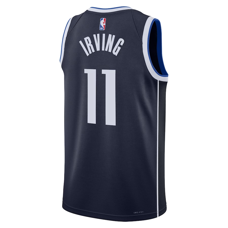 KODYSPORTS Premium Basketball Kyrie Irving Dallas Mavericks 2023-24 Statement Edition Fan Game Jersey - Navy