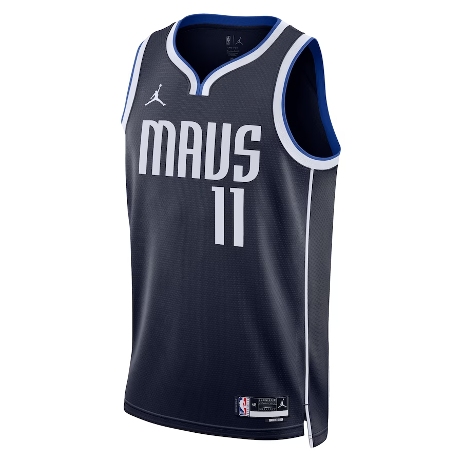 KODYSPORTS Premium Basketball Kyrie Irving Dallas Mavericks 2023-24 Statement Edition Fan Game Jersey - Navy